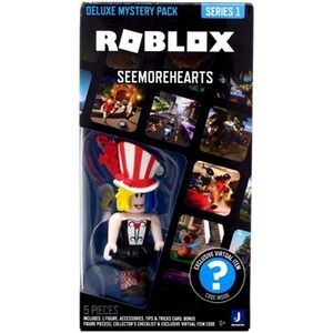 Roblox Deluxe Mystery Pack Series 1 SeeMoreHearts Figure Virtual Item Code NEW